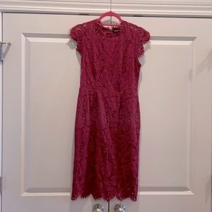Burgundy/Wine Lace Bridesmaid/ Semi-Formal Dress